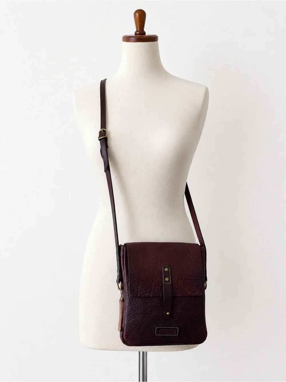 Coronado Leather American Bison Crossbody Bag Handmade in USA New